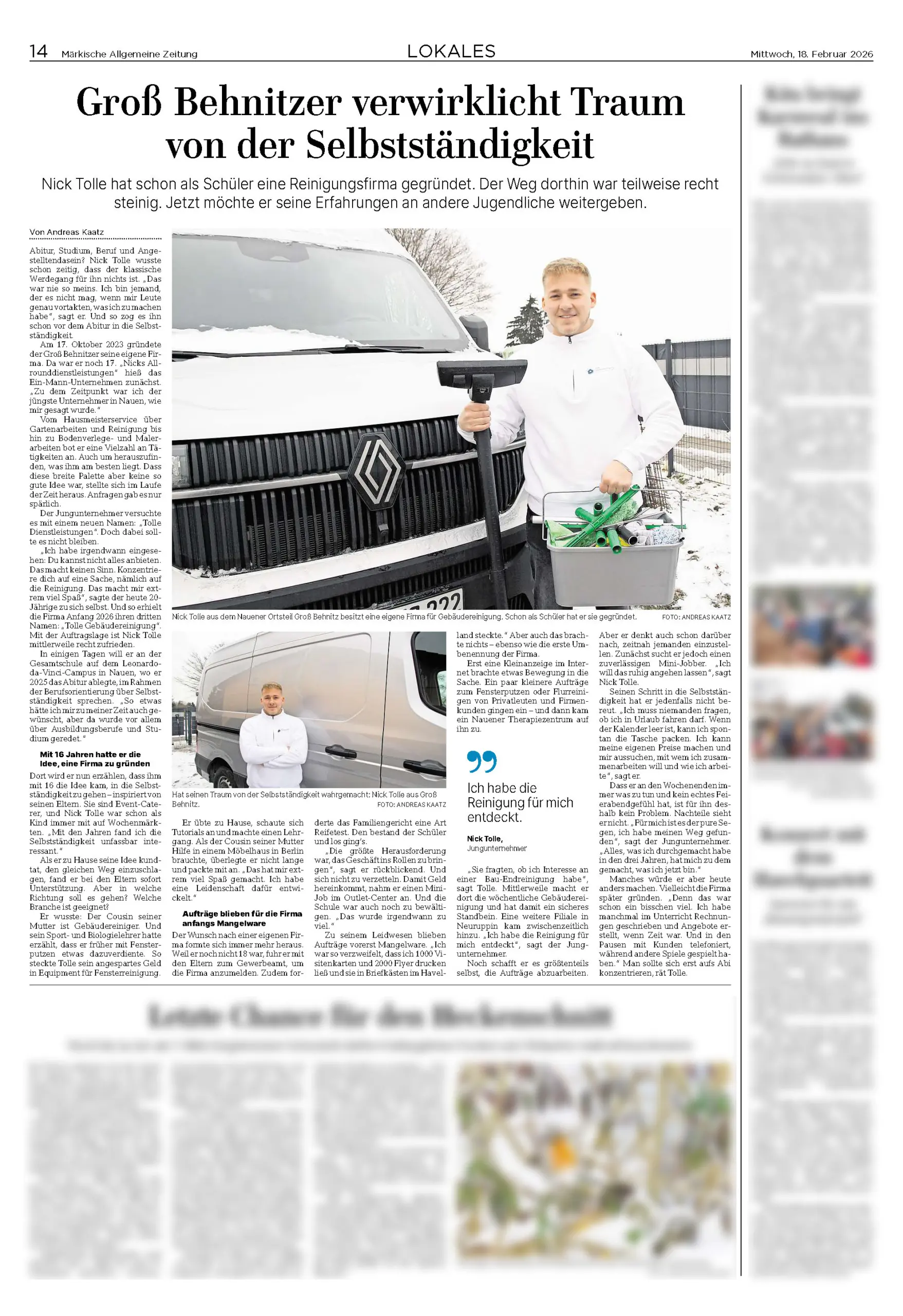 Zufriedene Kunden der Tolle Gebäudereinigung